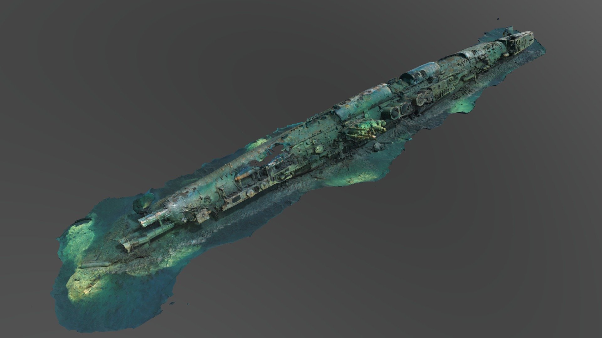 U-218 - Submarine Shipwreck - 3D model by Joe Tidball (@joe_tidball)