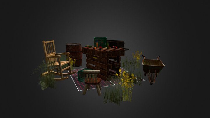 DAE 5 Finished props - Forest Loner 3D Model