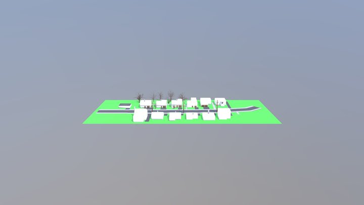 Suburban Street 3D Model
