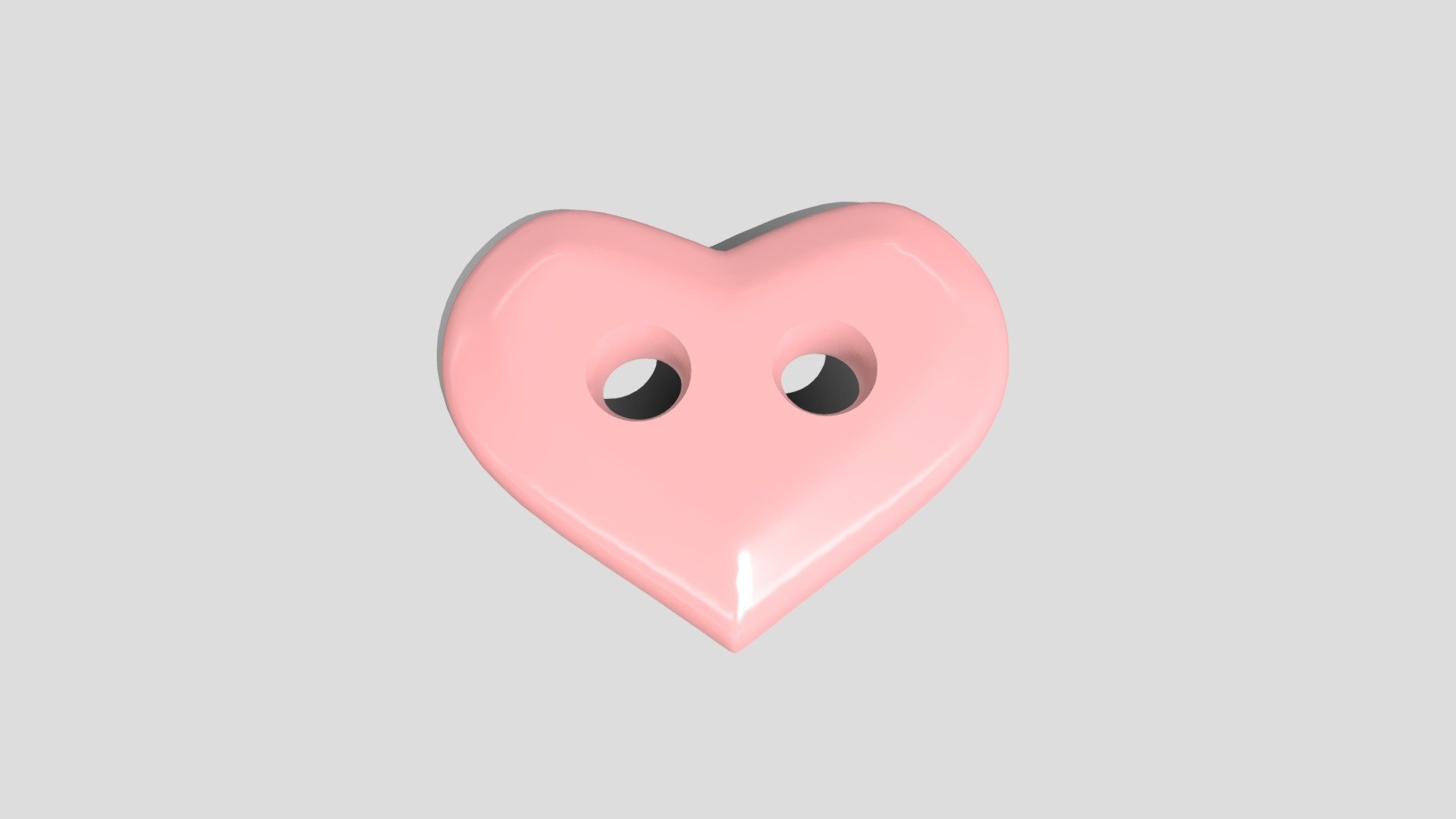 Printable Heart Button 02 - Ø1,5cm - 2Holes Ø2mm