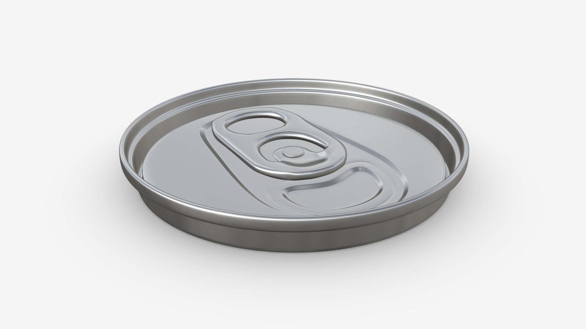 3D model Slim beverage can end lid - This is a 3D model of the Slim beverage can end lid. The 3D model is about a silver ring with a diamond.