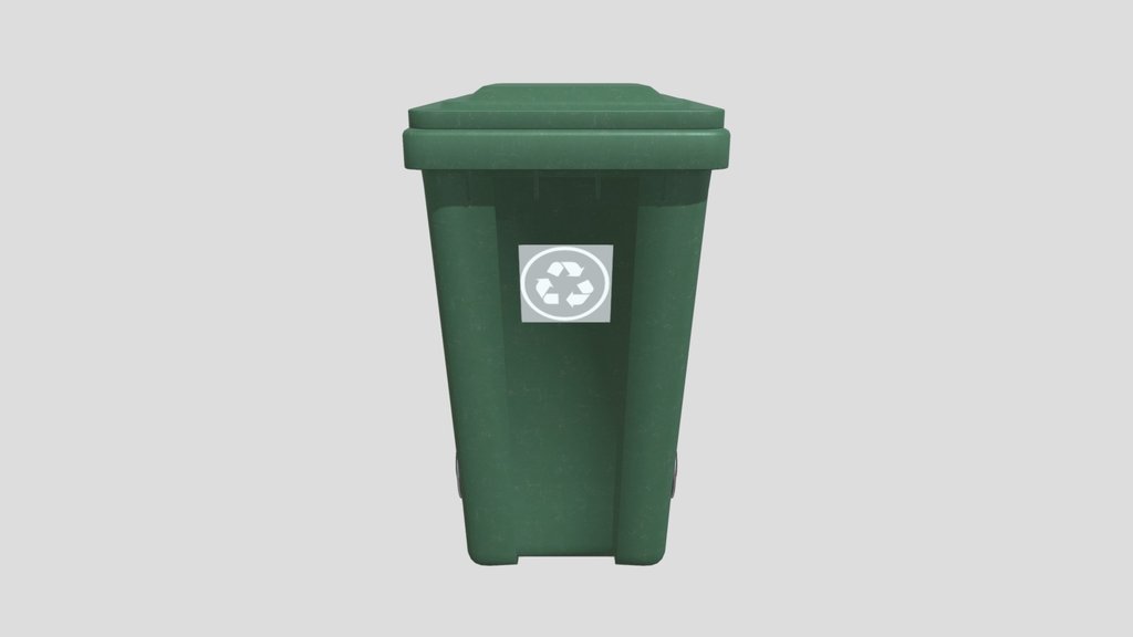 Urban Green Trash Can
