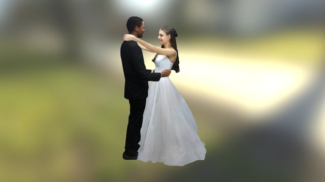 Novios 3D Tarta Boda 3D Model