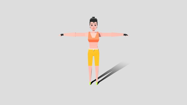 Box_charactor-Girl 3D Model