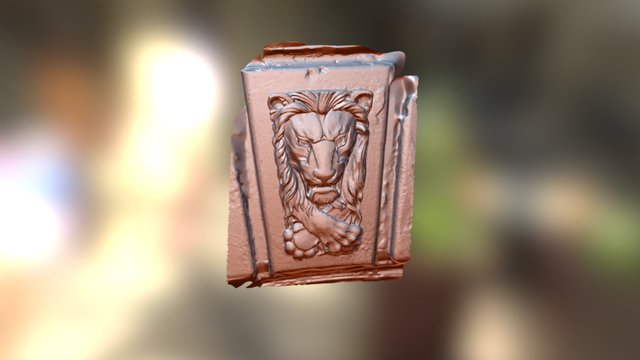 New Life Fellowship ornemental limestone_ Lion 3D Model
