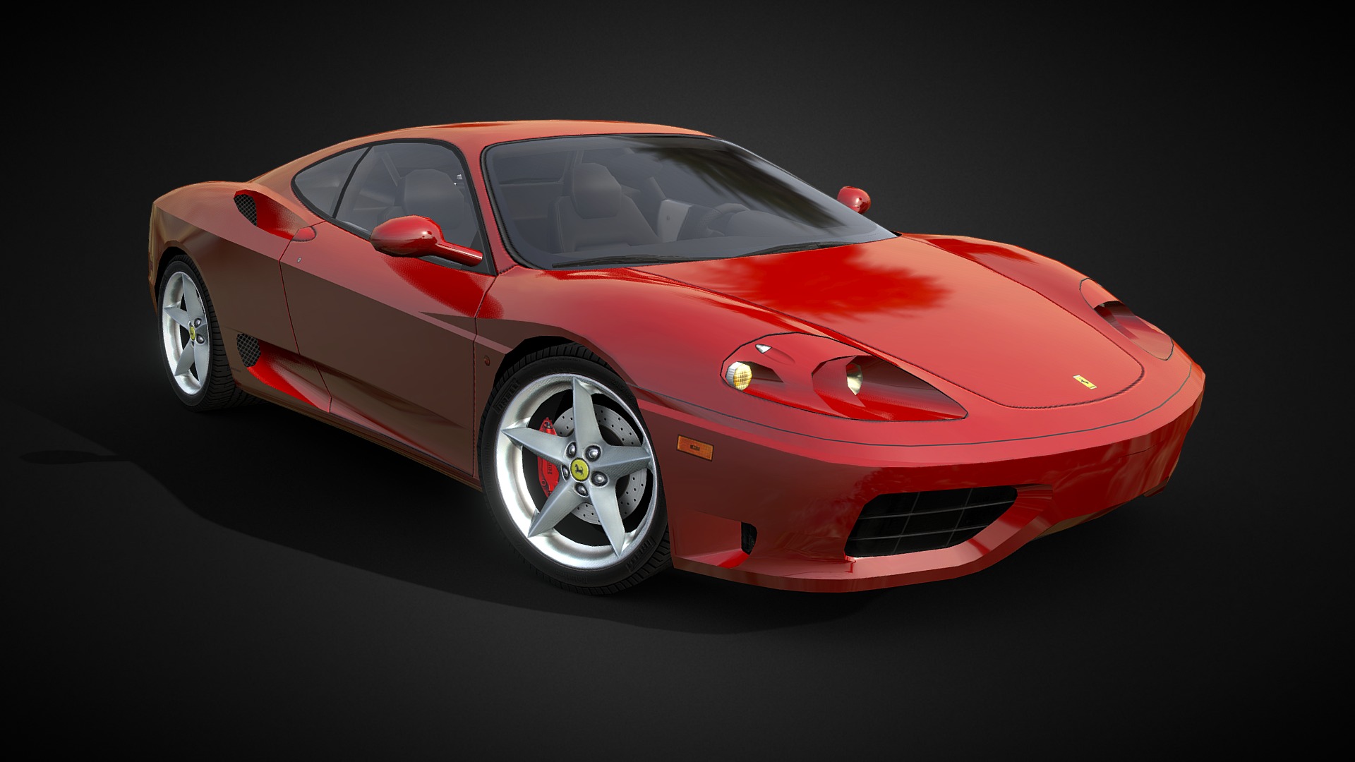 3D model Ferrari 360 Modena - This is a 3D model of the Ferrari 360 Modena. The 3D model is about a red sports car.