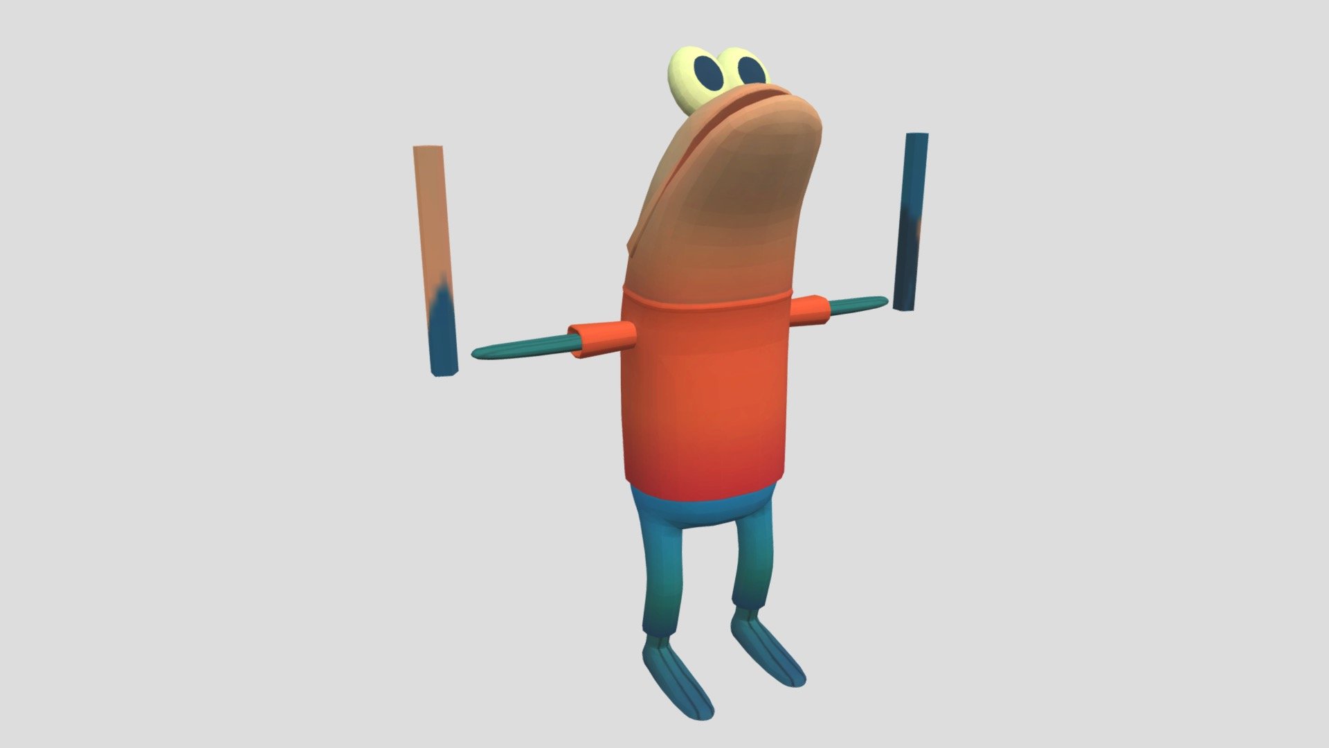 BFBBR - Fish A - Download Free 3D model by SMF Features Developed From ...