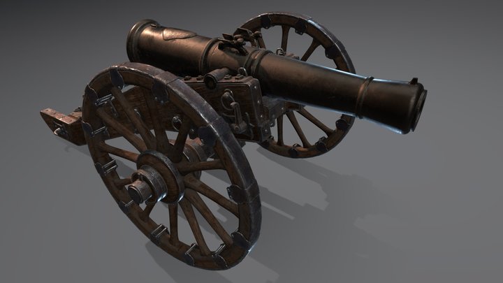dirty cast gun 3D Model