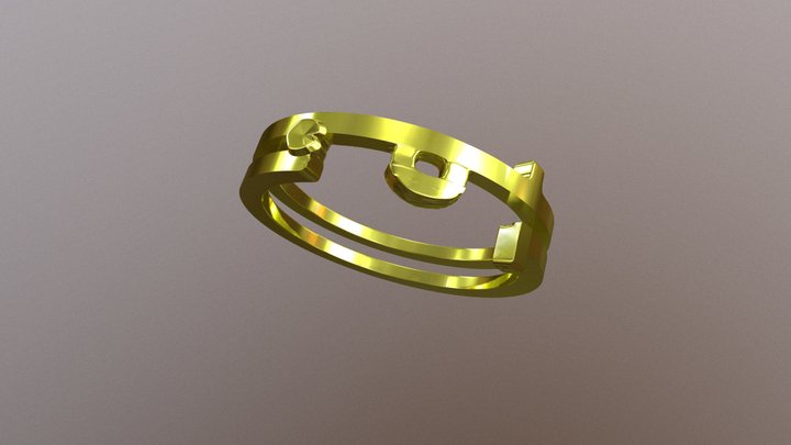 Tai Phuong Ring Love Renderred Blender V2 79 3D Model