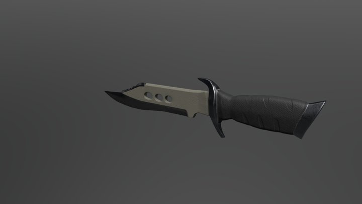 black ops 4 style combat knife 3D Model