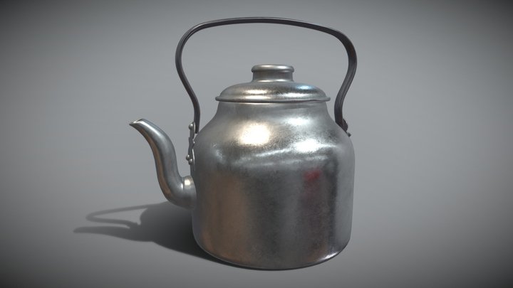 Teapot Classic Metal - PBR ready 3D Model