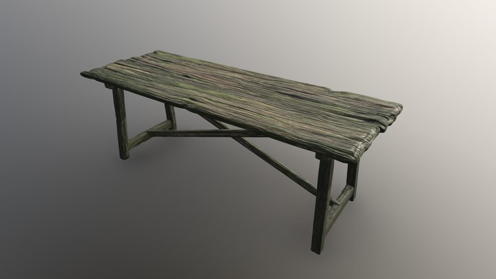 Wooden Table 3D Model
