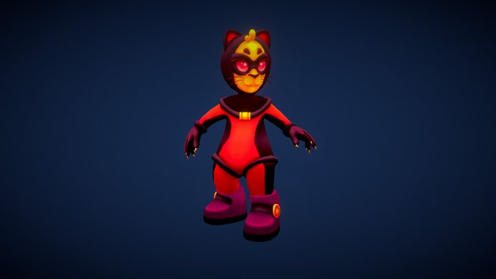 Intergalactic Cat Burglar - #HubsArtAvatar 3D Model