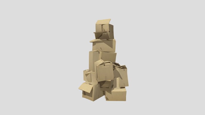 Box Tower 3D Model
