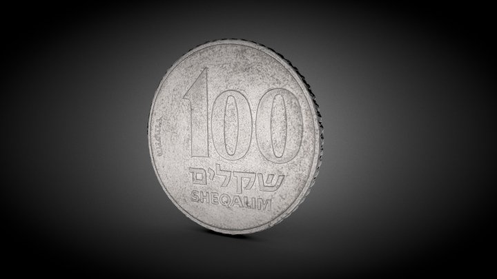 100 Sheqalim coin - Israel 1983-4 – Free 3D Model STL