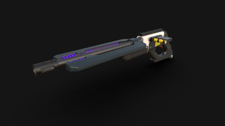 Precision Rail Rifle 3D Model