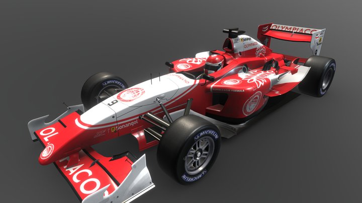 Superleague Formula 2009 (Olympiacos CFP) 3D Model