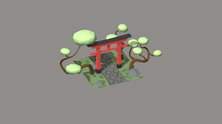 Japans Torii Gate 3D Model