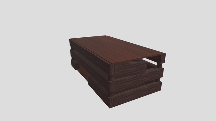 Wooden Crate 3D Model