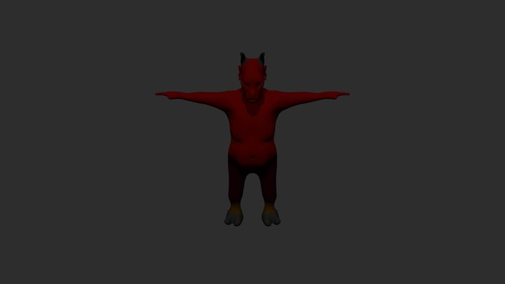 uScape - Demon Imp Monster 3D Model