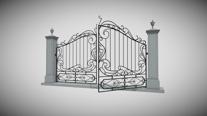 Front door of a mansion 4 3D Model