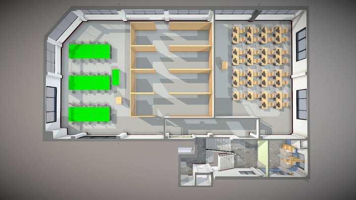 대성직업전문학교 신관동 5층 3D Model