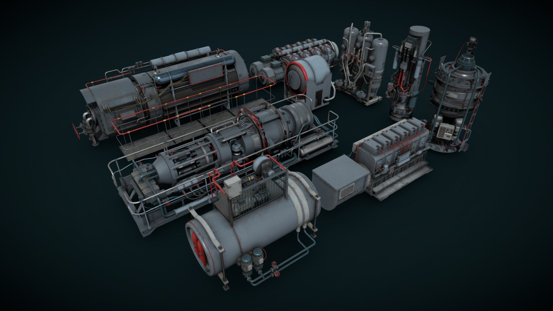 Machinery Devices Pack Vol2 - Buy Royalty Free 3d Model By Maxpsr 