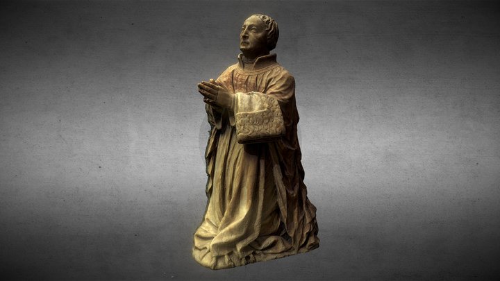 Kneeling monk – Gratis 3D-model STL