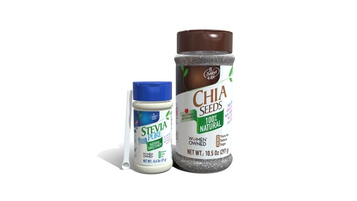 Stevia Pure and Chia Seeds B Sweet 4 Life 3D Model