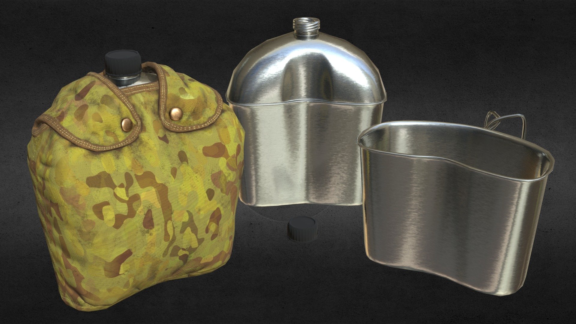 Camping Canteen Buy Royalty Free 3D model by Chilaquil [3fe168a