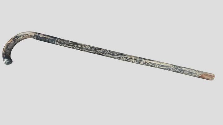 Walking Stick, PBR Calibrated 3D Model