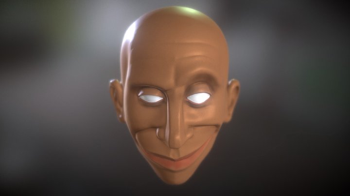 male cartoon head study 3D Model