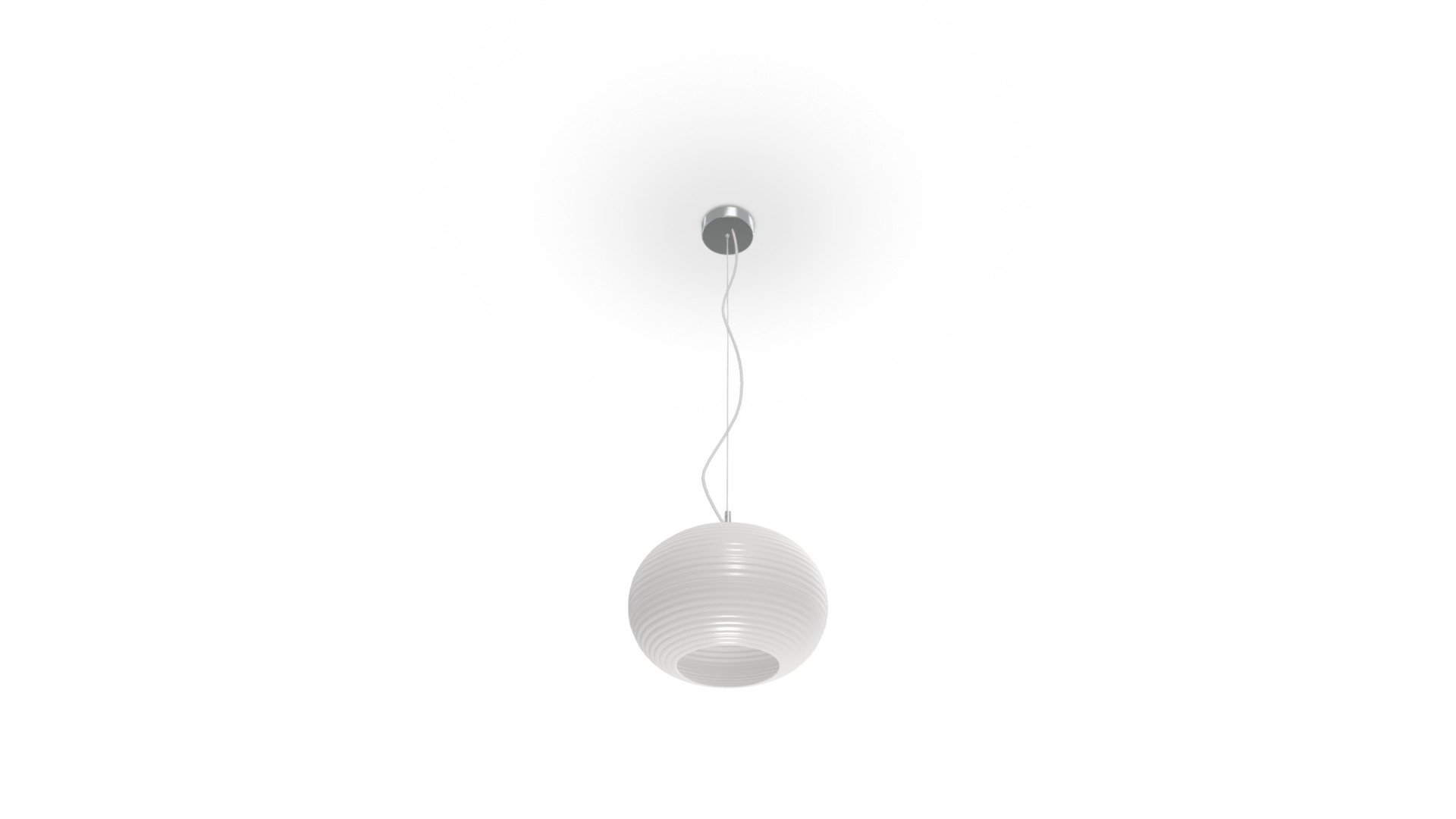 Obert Pendant, Frosted White and Nickel