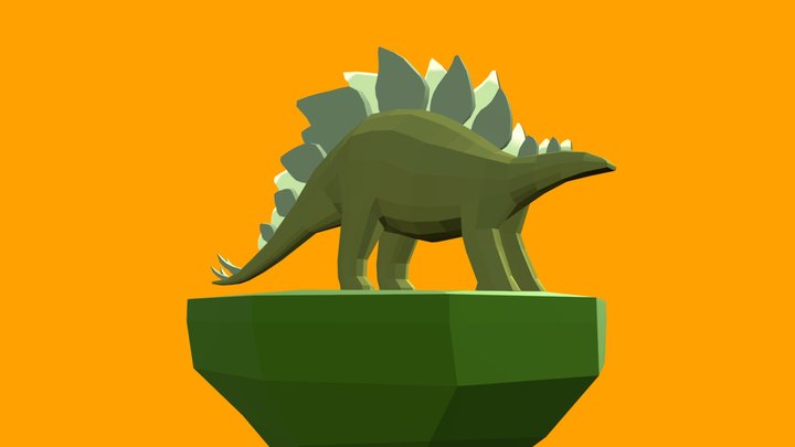 Estegosaurio - Low Poly 3D Model