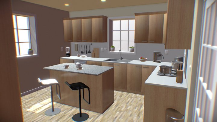 Modern Kitchen 3D Model