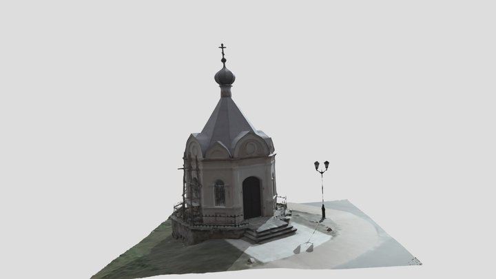 Chapel of Alexander Nevsky Staritsa Tver region 3D Model