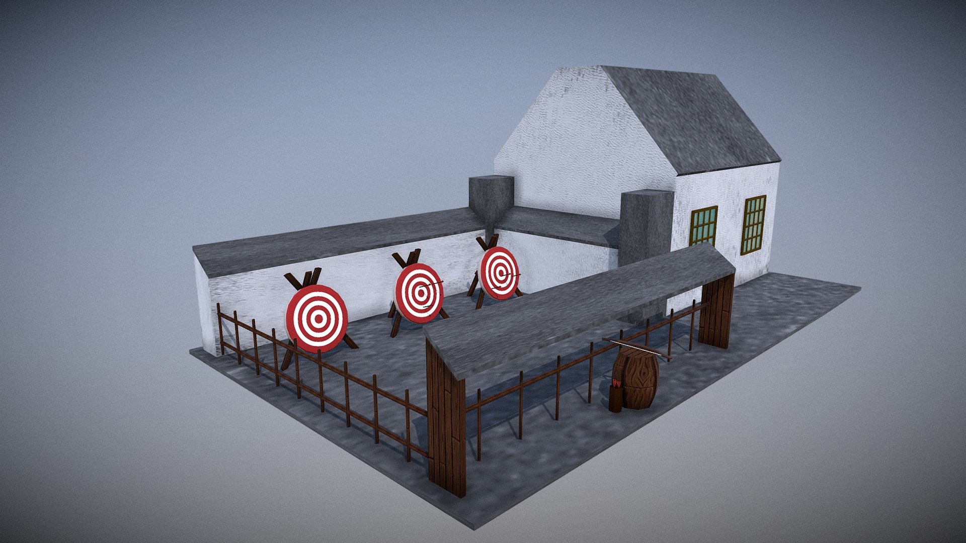 Low Poly Archery Range