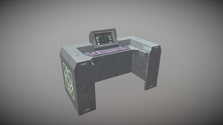 Vázquez's SCI-FI ALIEN COMPUTER 3D Model