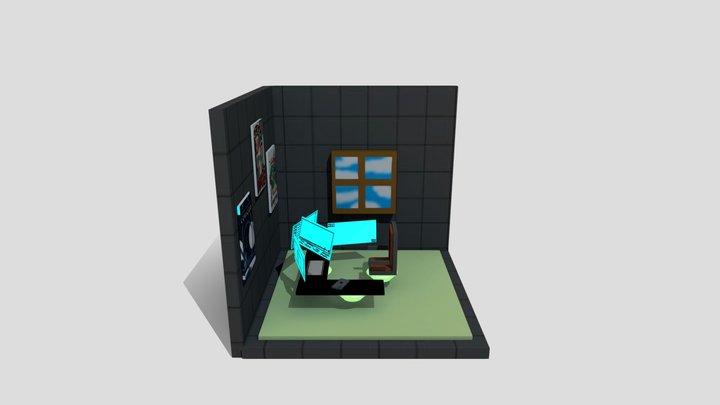 Skectch Fab_ Futuristic Desk 3D Model