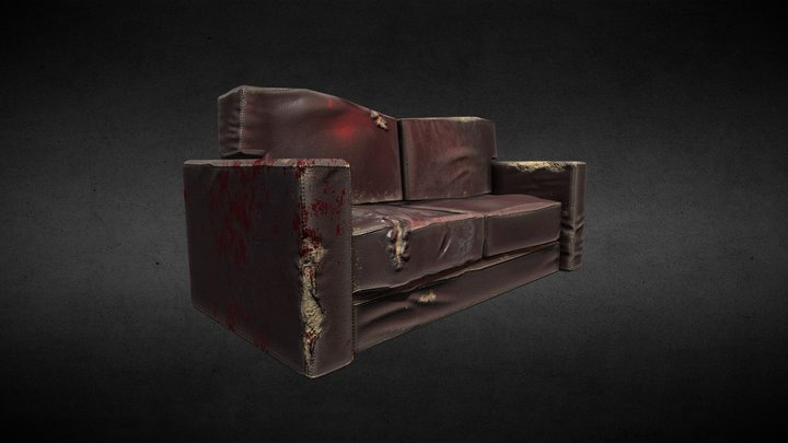 Old Sofa 3D Model
