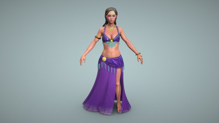 Egyptian Raks Sharqi Dancer 3D Model