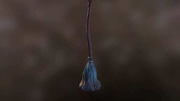 Witch's Broom 3D Model