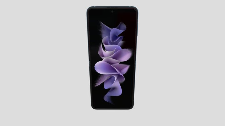 Samsung Galaxy Z Flip3 5g In Blue 3D Model