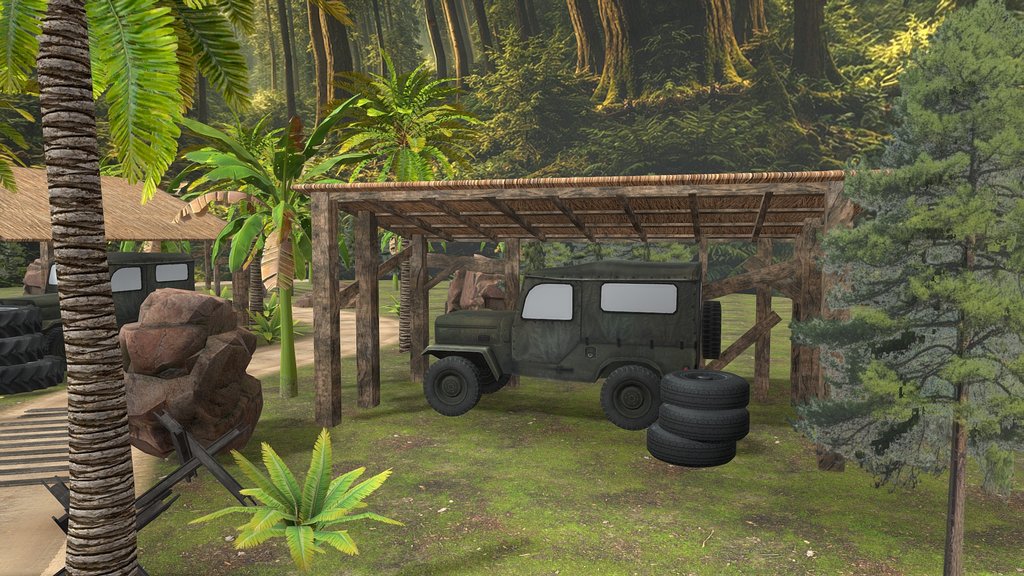 Forest Map Low Poly Off Road Jungle