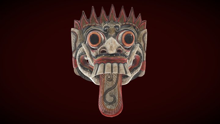 Balinese Barong Mask 3D Model