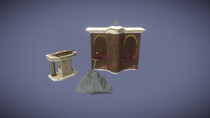 Blasphemous Inspired Props 3D Model