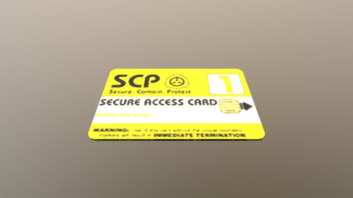 SCP Key Card (Multi texture) 3D Model