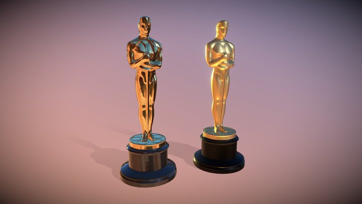 Oscar Academy Award - Low Polygon Oscars 3D Model