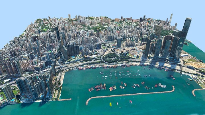 Part 2: Cityscape Hong Kong, CHINA 3D Model
