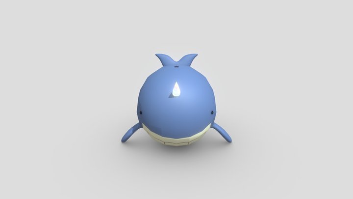 Unicorn Whale 3D Model